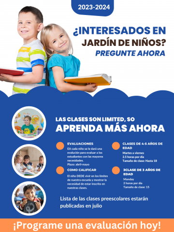 FREE Preschool 2023 2024 Barnett Elementary   PRESCHOOL  2023 2024 Español 